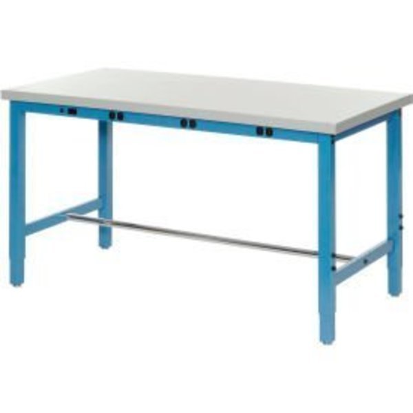Production Workbench w/ ESD Square Edge Top   Power Apron, 72